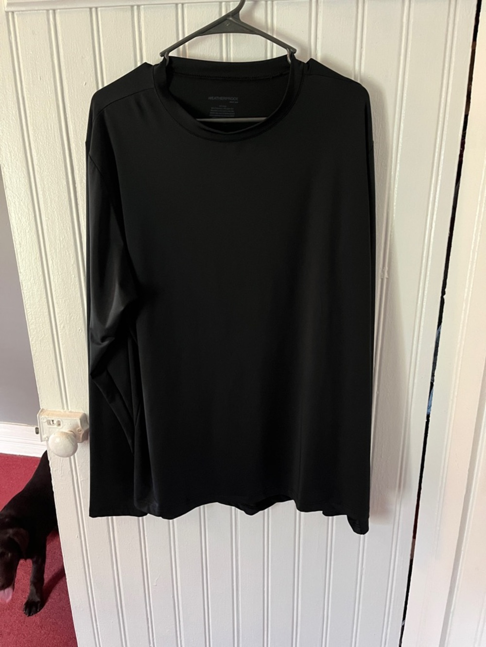 Weatherproof Men's Black Long Sleeve Crew Shirt